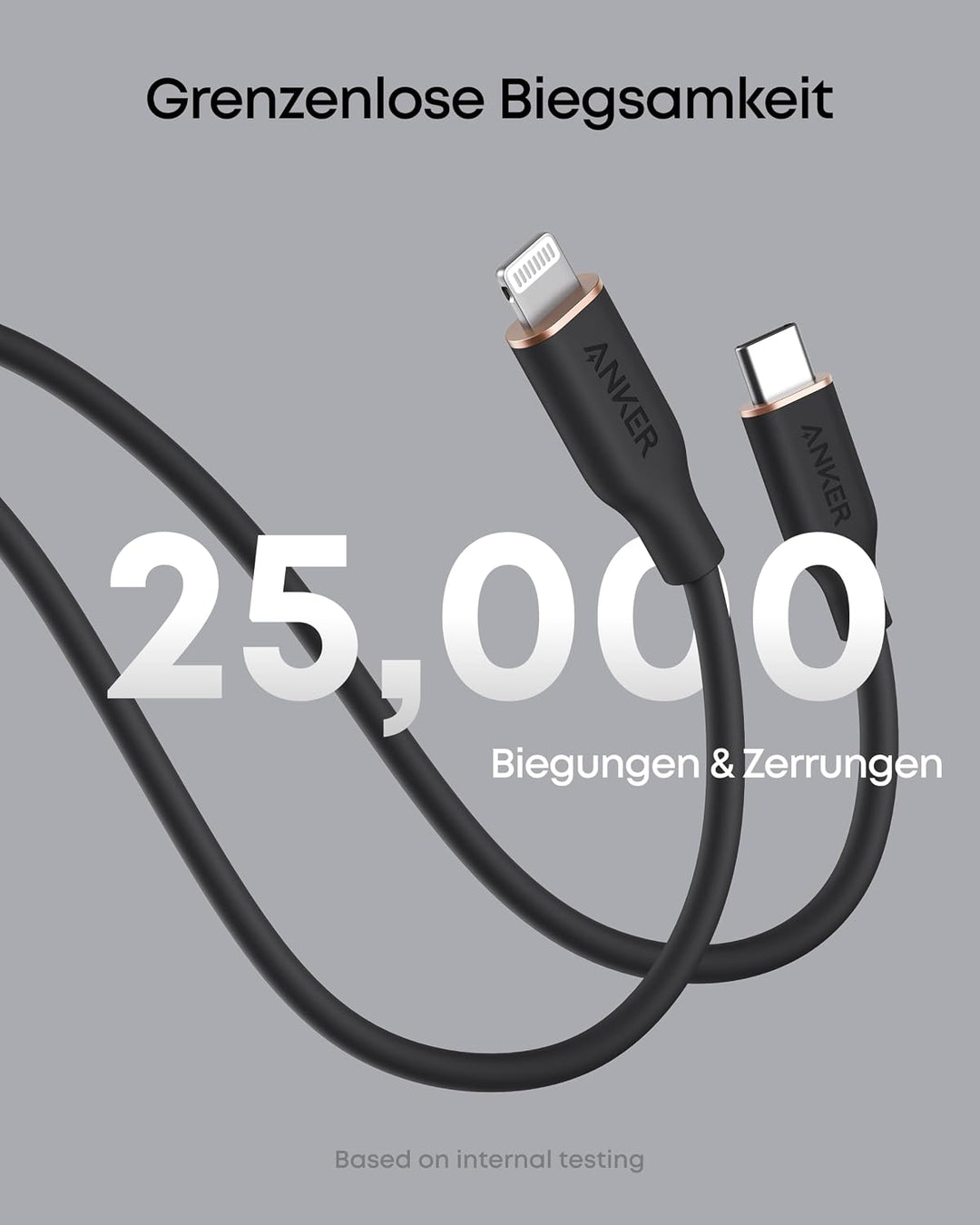 Anker Powerline III Flow, USB C Lightning Kabel, 90cm USB C auf Lightning Kabel kompatibel mit iPhon