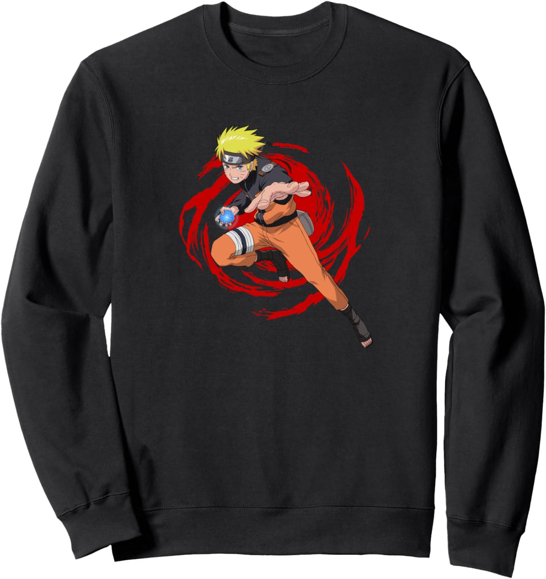 Naruto Shippuden Naruto auf Roter Wirbel Sweatshirt