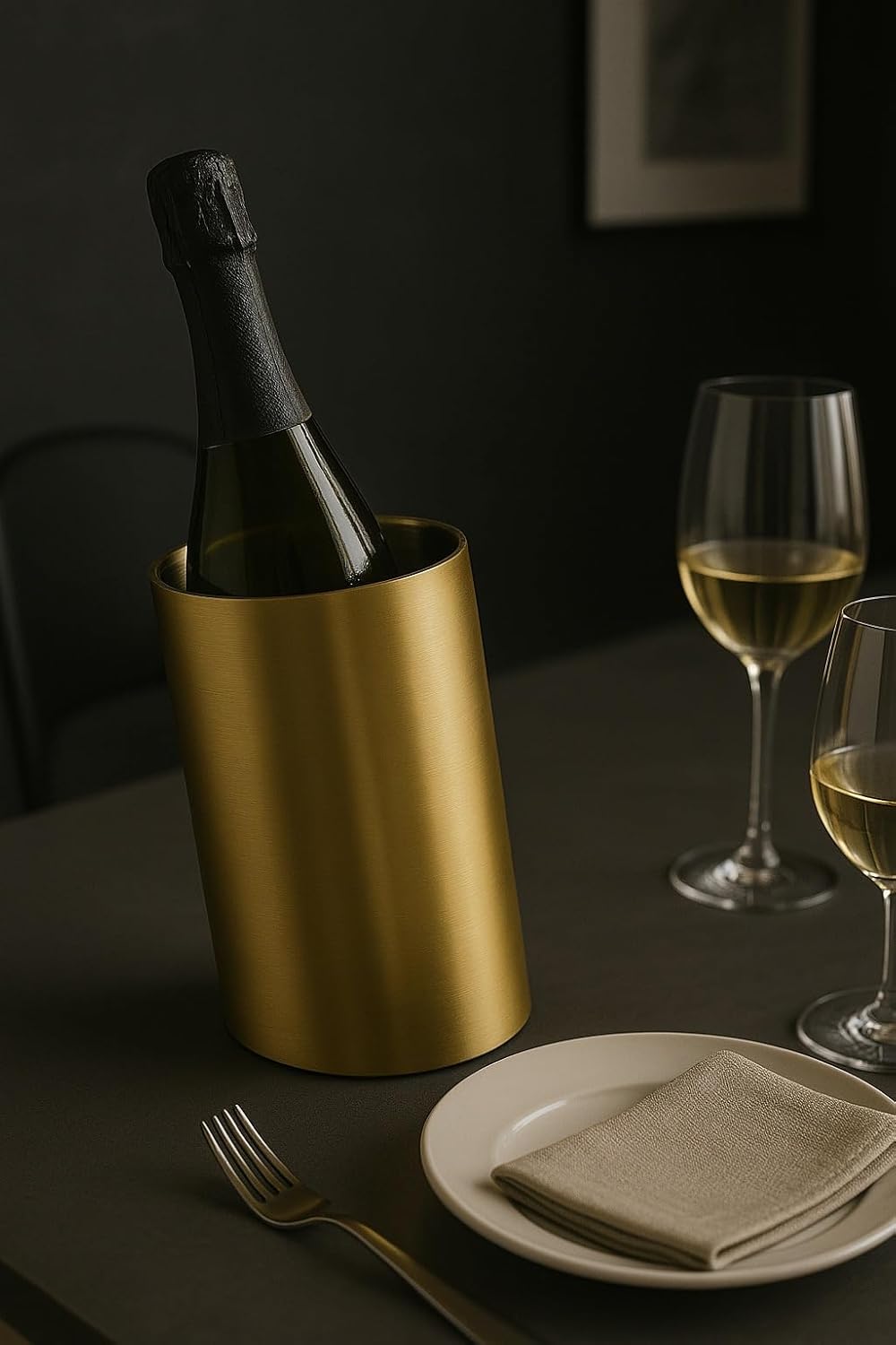 Flaschenkühler &amp; Sektkühler | Weinkühler Champagnerkühler Eiswürfelbehälter - Eiseimer Edelstahl dop