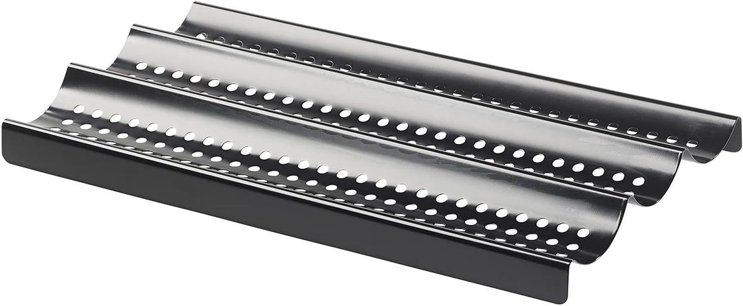 Rosenstein &amp; Söhne Backofenblech: 2er-Set Baguette-Backbleche aus Carbonstahl, Anti-Haft-beschichtet