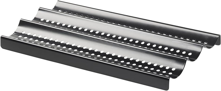 Rosenstein &amp; Söhne Backofenblech: 2er-Set Baguette-Backbleche aus Carbonstahl, Anti-Haft-beschichtet