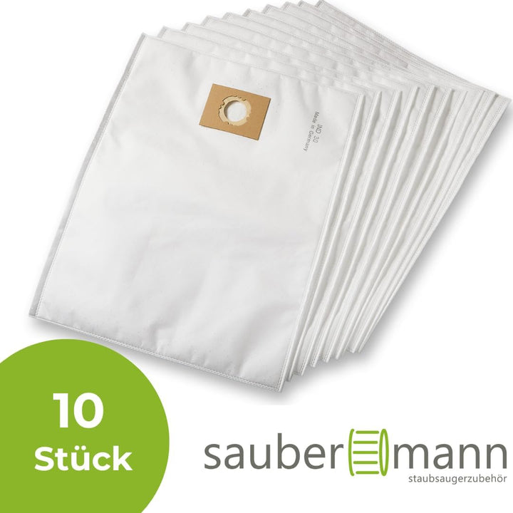 Set: 1 Filter + 10x Staubsaugerbeutel geeignet für Parkside - PPWD 30 A1 / PPWD30 B2 - "Made in Germ