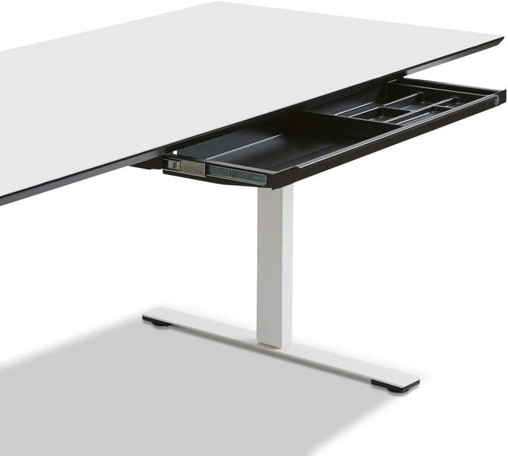 TecLines TUS001B Untertisch Schublade inkl. Kunststoffeinsatz L, schwarz
