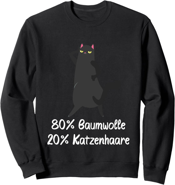 Katzenpulli Katzen Pulli 80% Baumwolle 20% Katzenhaare Sweatshirt