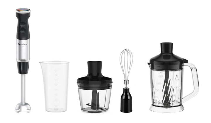 Moulinex Quickchef+, Stabmixer, Technologie mit Powelix-Klingen, Leistung 1000 W, Mixer mit Schnellm