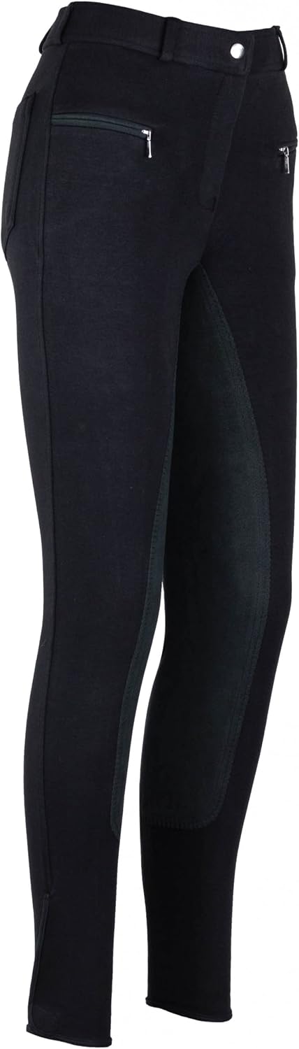 RL24 - Kinder Reithose Vollbesatz BASICLINE 110 Schwarz/Schwarz, 110 Schwarz/Schwarz