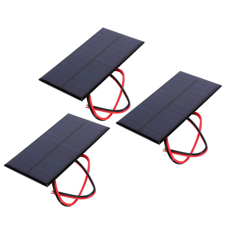 Mini Solarpanel DC 6V 1W, Kleine Solarzelle Panel Mikro Sonnenkollektor Module mit 30 cm Kabel, für