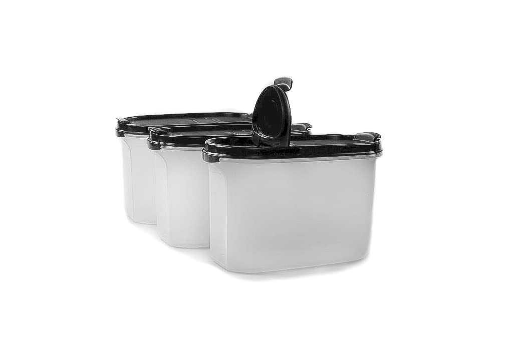 Tupperware Eidgenosse 1,1 L schwarz mit Schütte Vorratsdose Vorrat Dose Modular (3)