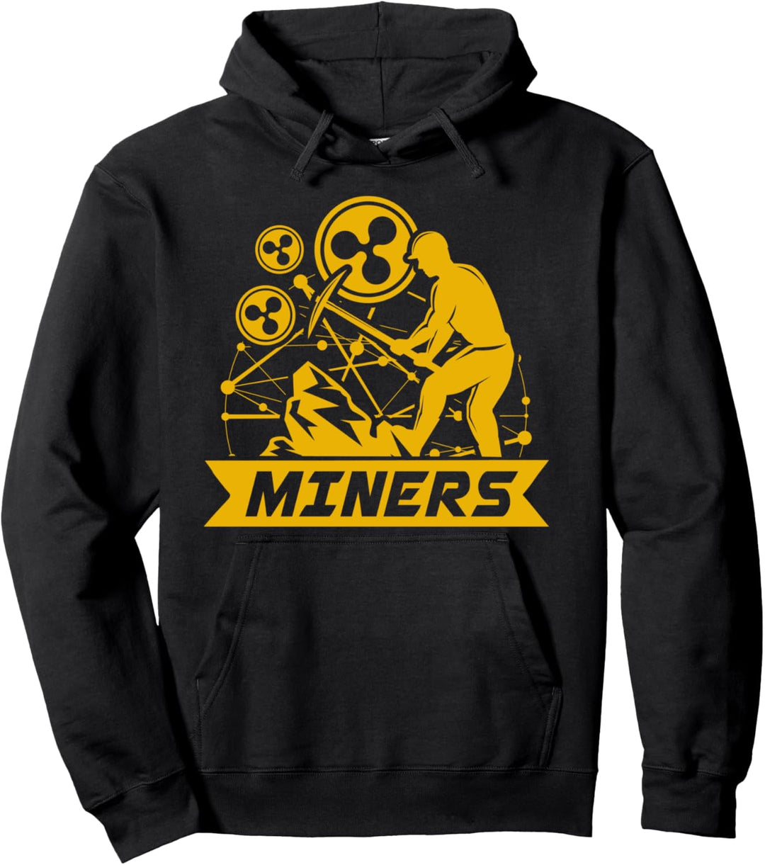 Ripple Miner Mining XRP Blockchain Kryptowährung Geschenk Pullover Hoodie