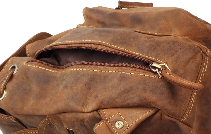 Greenburry Vintage Rucksack Braun 28x28x12cm Tasche Ledertasche