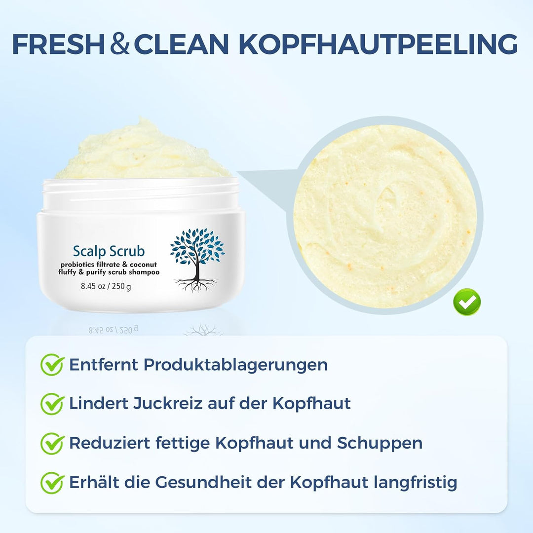 Kopfhaut Peeling, Haarpflege, Shampoo Weiss, Weiss