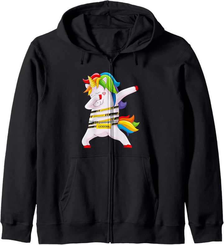 Quarantine Dabbing Unicorn Costume Funny Dab Dance Gifts Kapuzenjacke