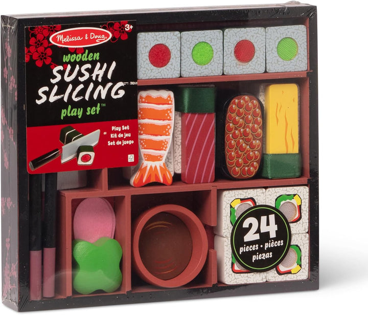 Melissa &amp; Doug - Sushi-Schneidespielzeug aus Holz Sushi-Set, Sushi-Set