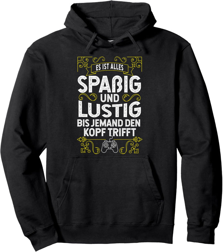 Kopf Trifft Lustige Gamer Zocker-Sprüche Weihnachts-Geschenk Pullover Hoodie