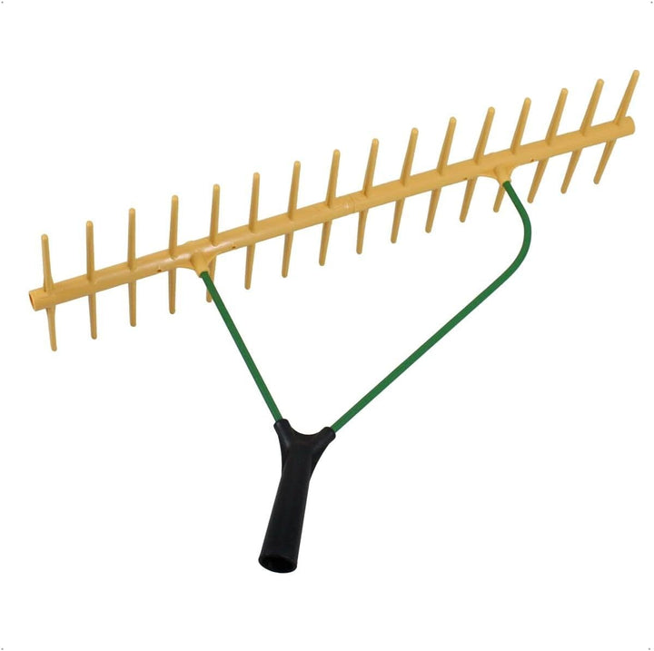 Rekord - Kunststoffrechen 64 cm - Doppelseitig mit 32 Zinken - Heurechen | Gartenrechen ohne Stiel f