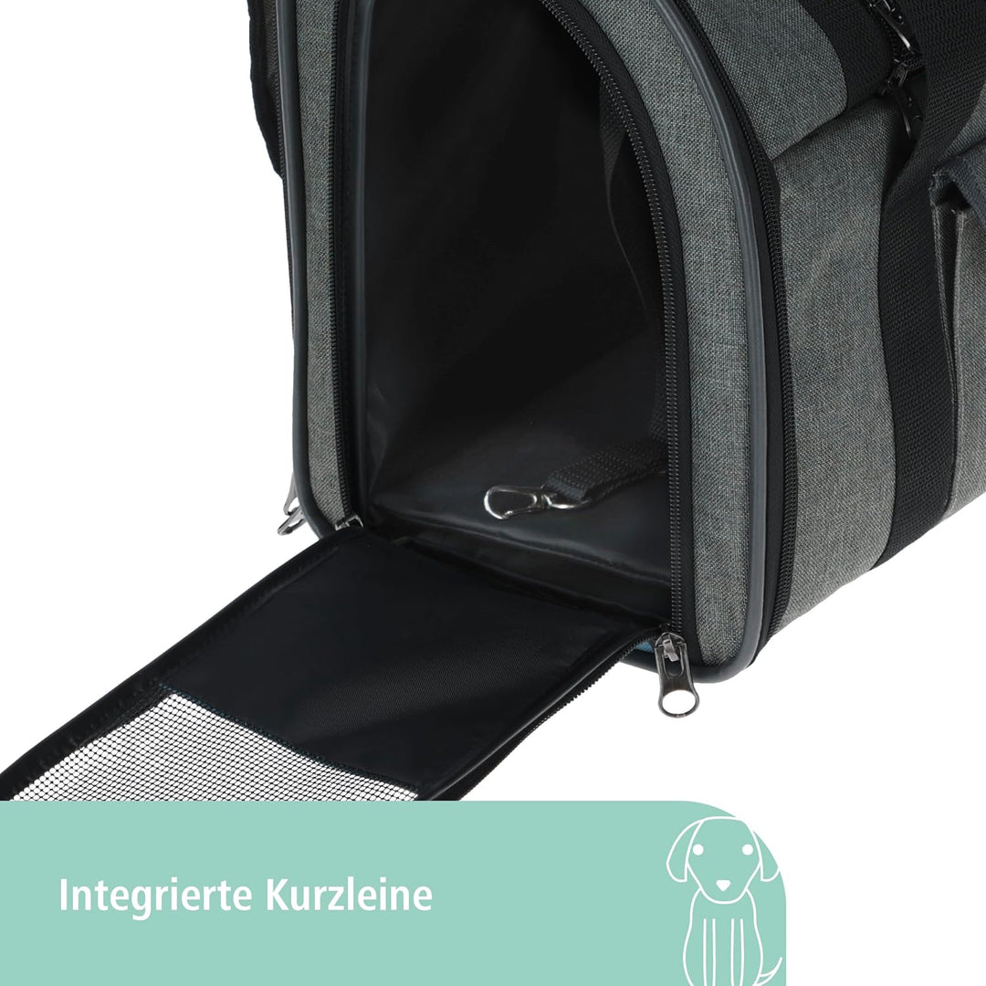 Hunderucksack Vacation 43x24x30cm, grau/blau
