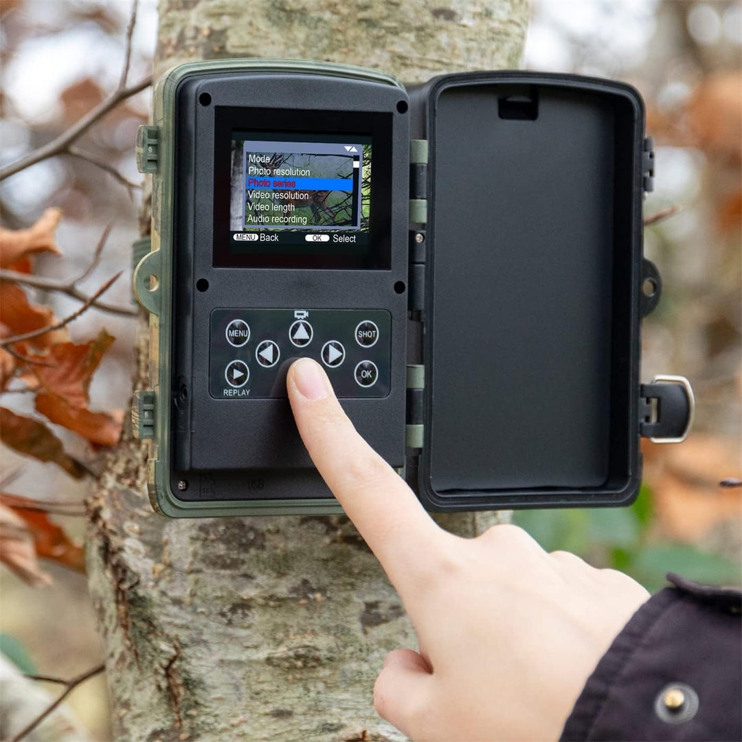 LUNIOX Wildkamera VC24 Basic, Fotofalle 24MP + HD Video, inkl. 16GB SD Karte + Netzadapter