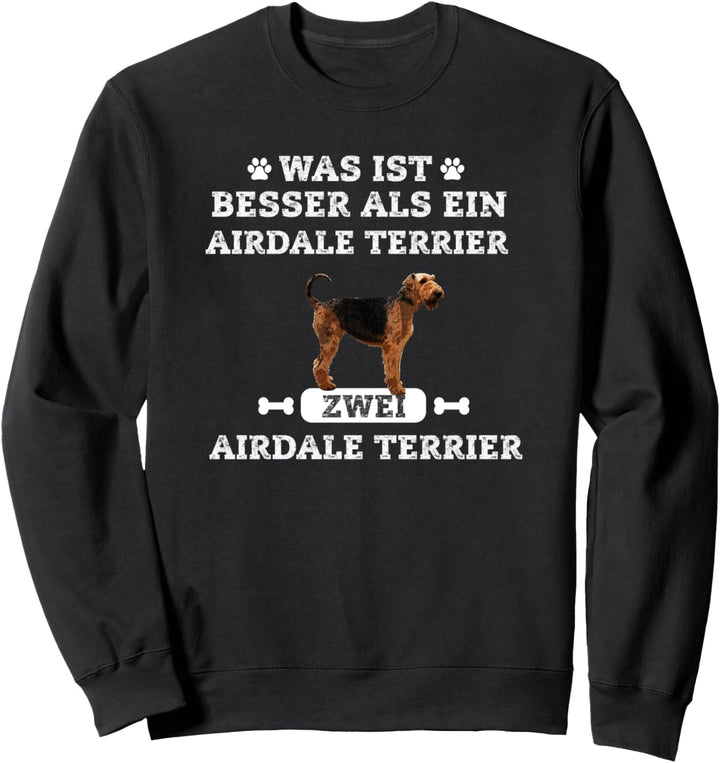 Zwei Airedale Terrier Design - Airedale Terrier Geschenk Sweatshirt