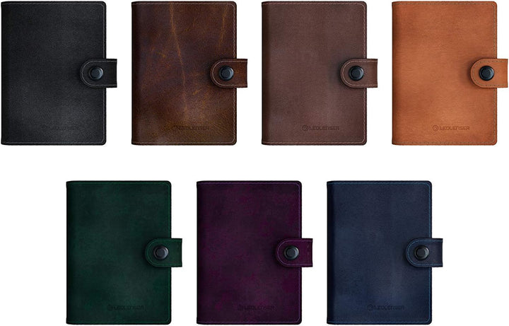 Ledlenser Lite Wallet Portemonnaie, Matte Deep Wine, integrierter RFID-Schutz, aufladbares LED-Licht