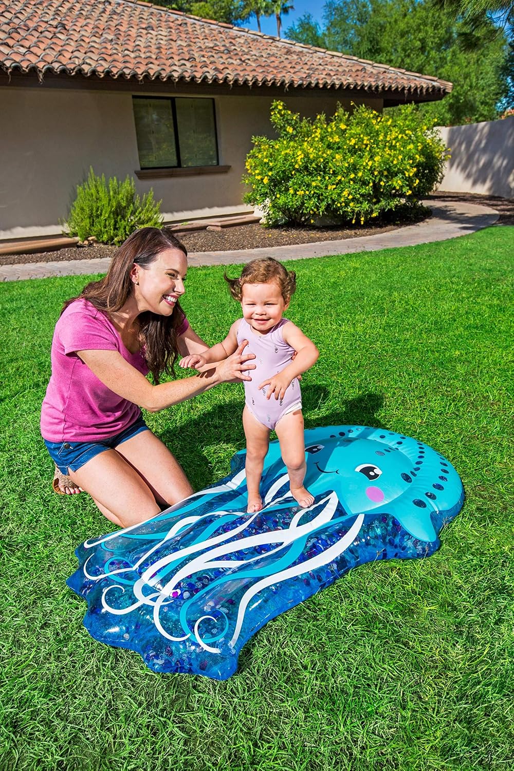 Bestway H2OGO! Wassermatte, Baby-Qualle, 147 x 94 cm