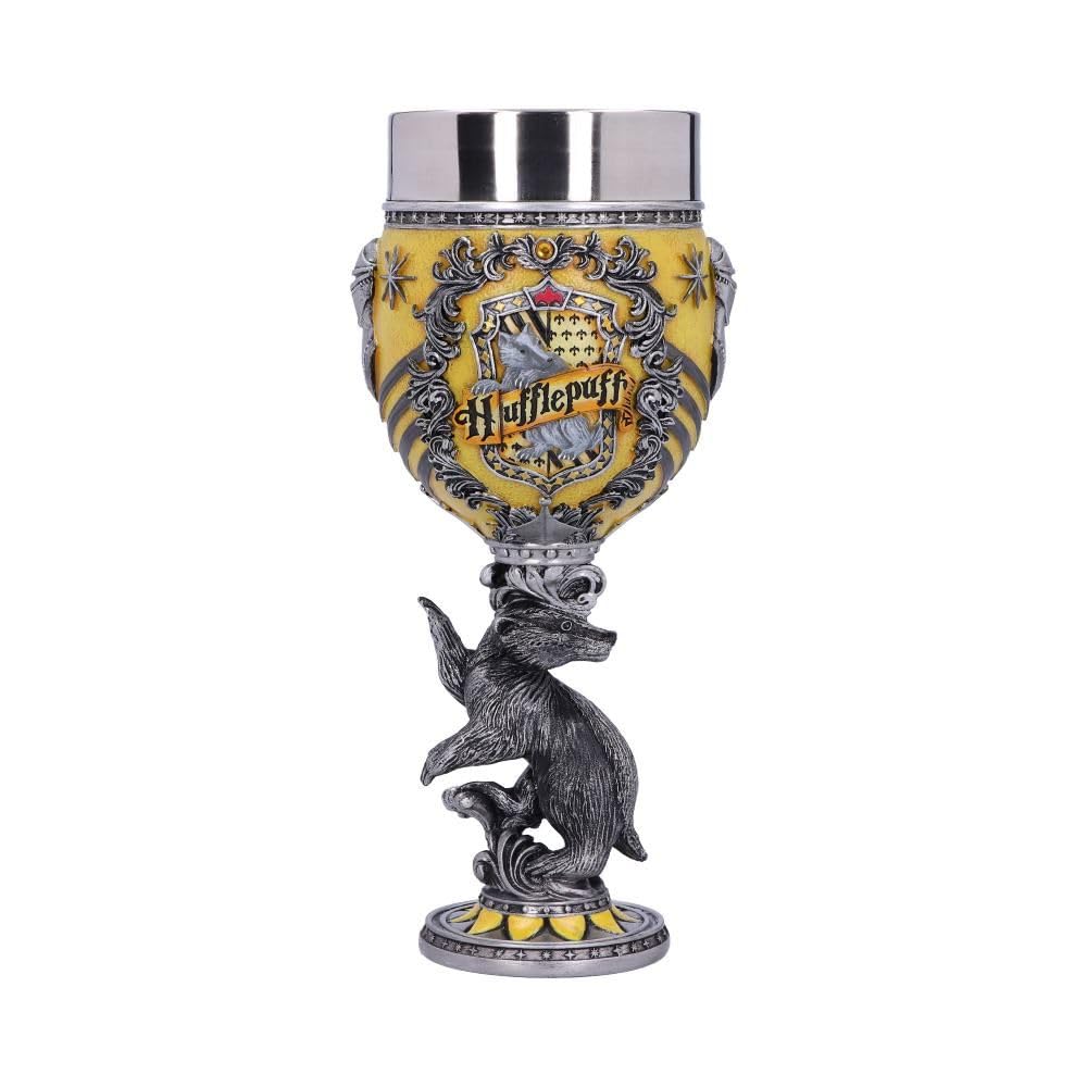 Nemesis Now Harry Potter Hufflepuff Hogwarts House Collectable Goblet, Harz, Gelb, Silber, 1.25 pico