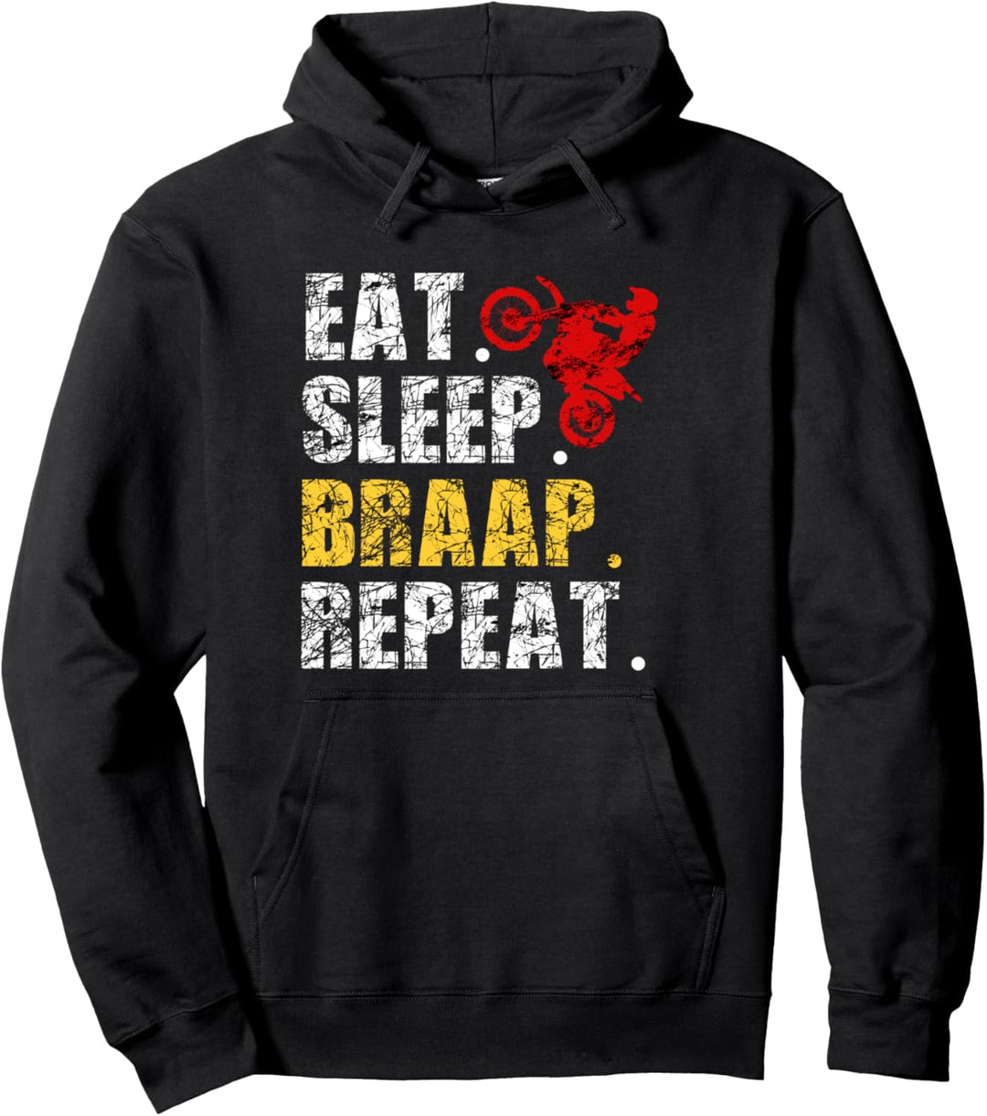 Dirt Bike Braap Motocross Motorrad Fahrer Geschenk Jungen Herren Pullover Hoodie