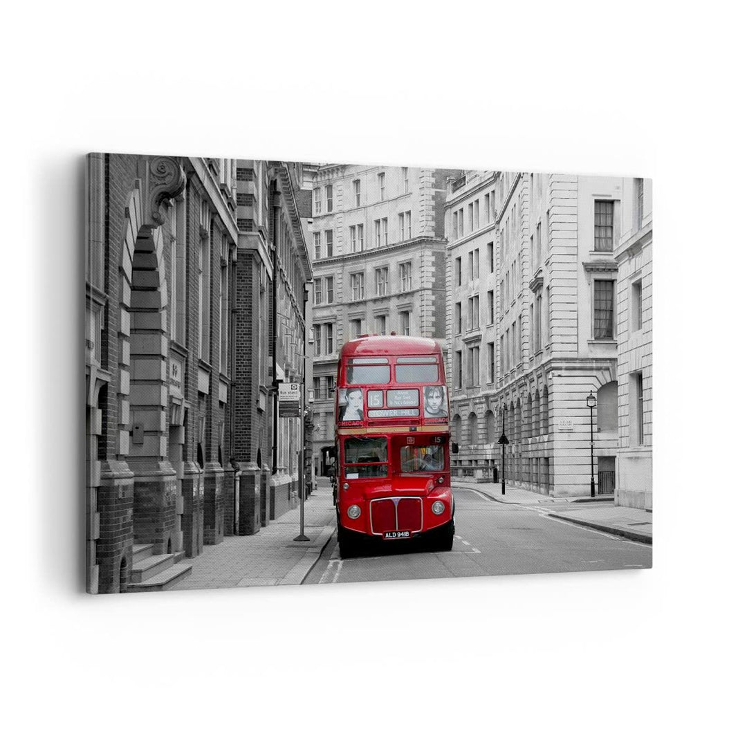 Bilder auf Leinwand 100x70cm Leinwandbild Bus england urlaub london Gross Wanddeko Bild Schlafzimmer