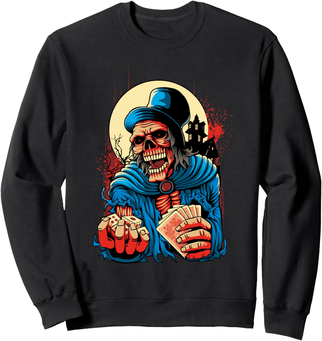 Mit den Toten spielen - Würfel und Karten spielen mit den Sweatshirt