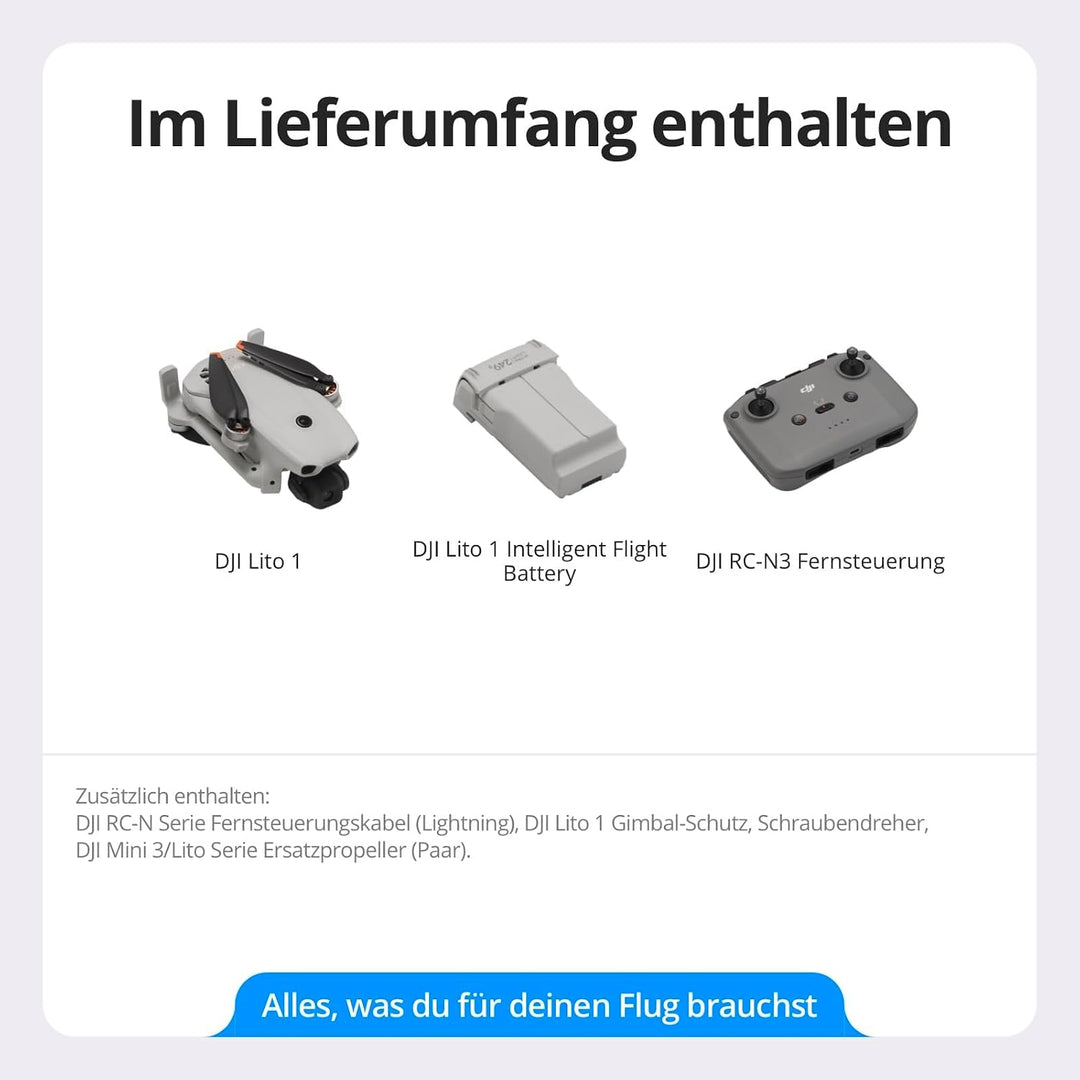 DJI Lito 1, Einsteigerfreundliche 4K Kameradrohne, Hinderniserkennung, ActiveTrack, 4K-Video &amp; 8K-Fo