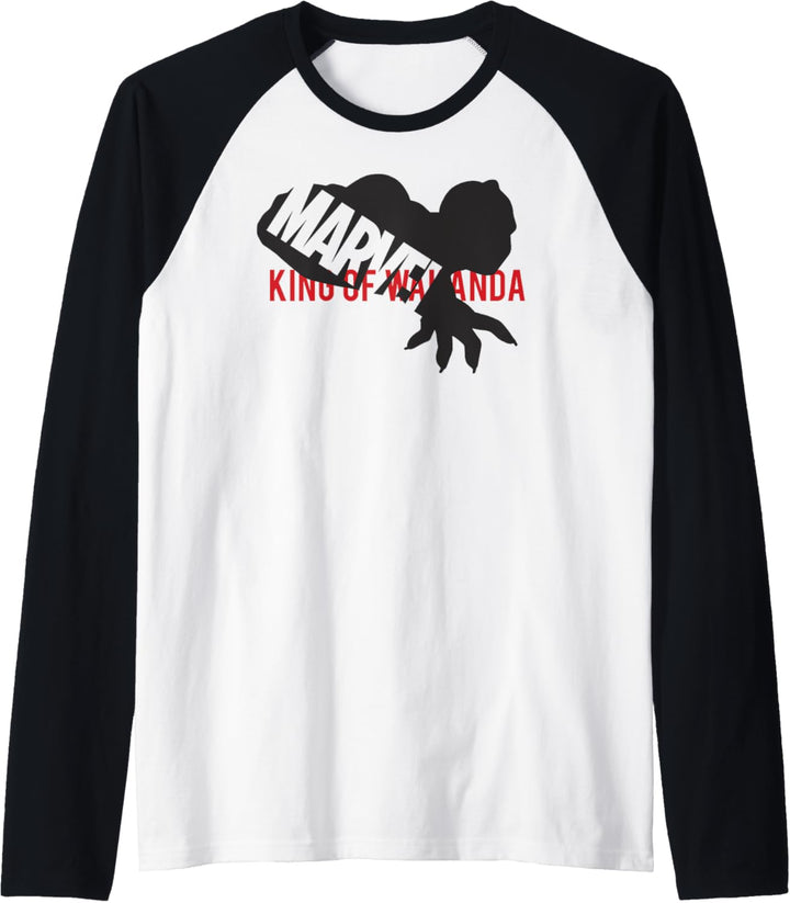 Marvel Black Panther King Of Wakanda Marvel Logo Raglan
