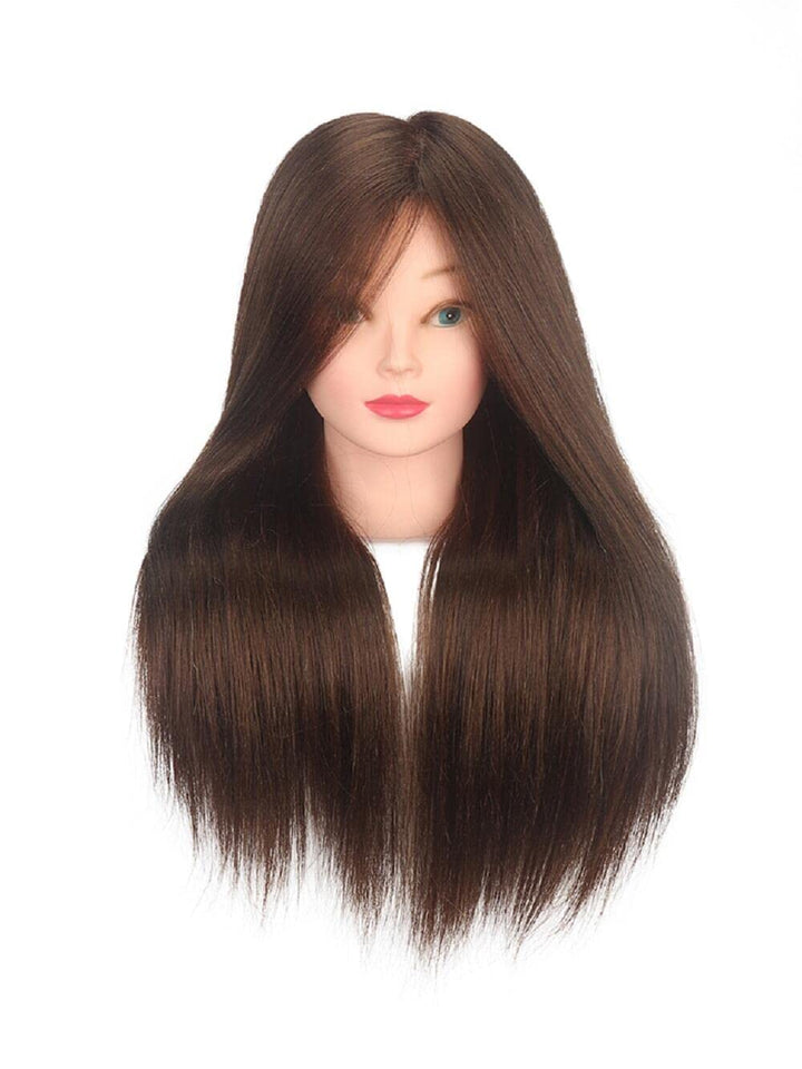 Übungskopf, 100 % Echthaar, 45,7 cm, Braun