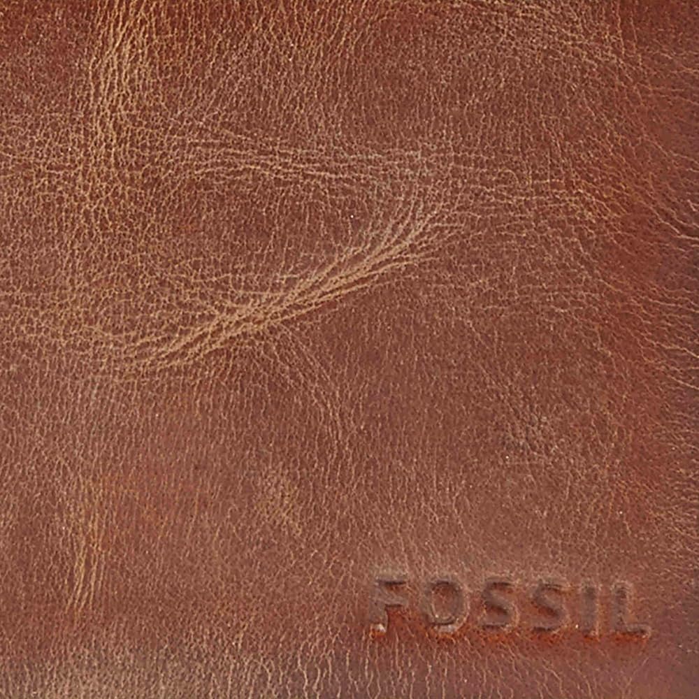 Fossil Brieftasche für Männer Derrick, 100% Leder Bifold braun 10,16 cm L x 1,9 cm B x 8,3 cm H ML37
