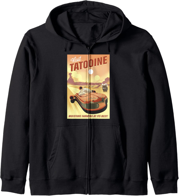Star Wars Visit Tatooine Cartoon Poster Kapuzenjacke