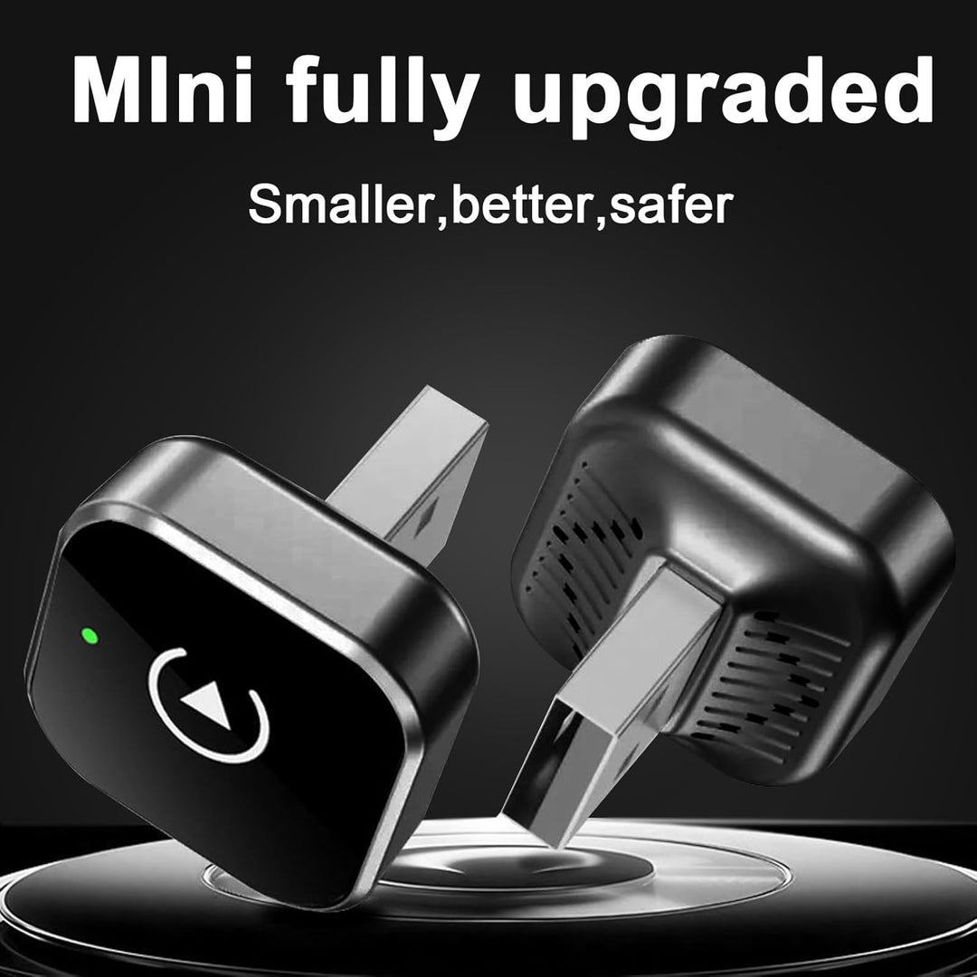 Wireless Carplay Adapter mit Wired Carplay (USB to C), Metalldesign Mini Wireless Car Play Adapter f
