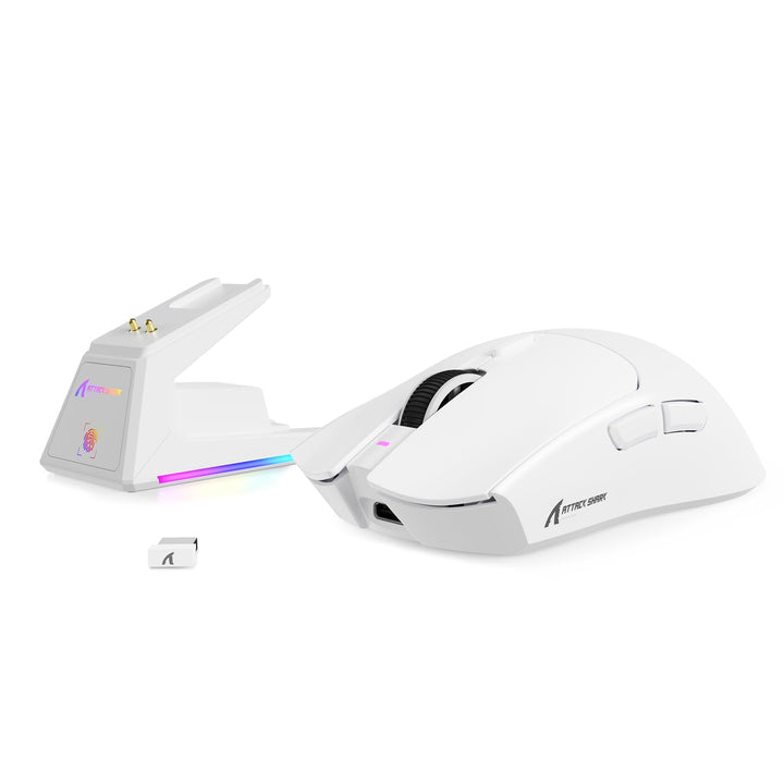 MAMBASNAKE x Attack Shark X1 Gaming-Maus mit Ladestation, 49g Ultralight, 40K DPI PAW3395 PRO-Sensor