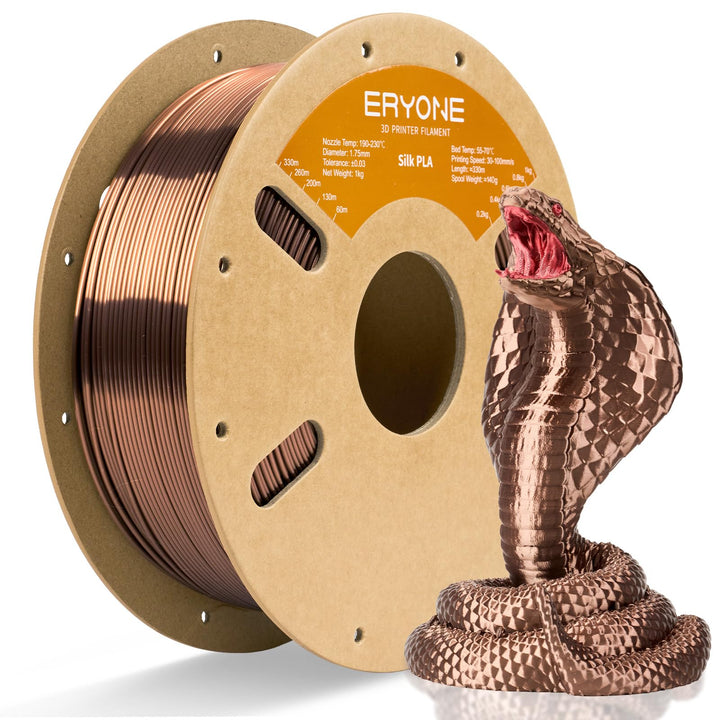 ERYONE Silk PLA Filament 1.75 mm, 3D Drucker Filament PLA Silk,+/- 0.03 mm, 1 kg/Spule, Seiden PLA M