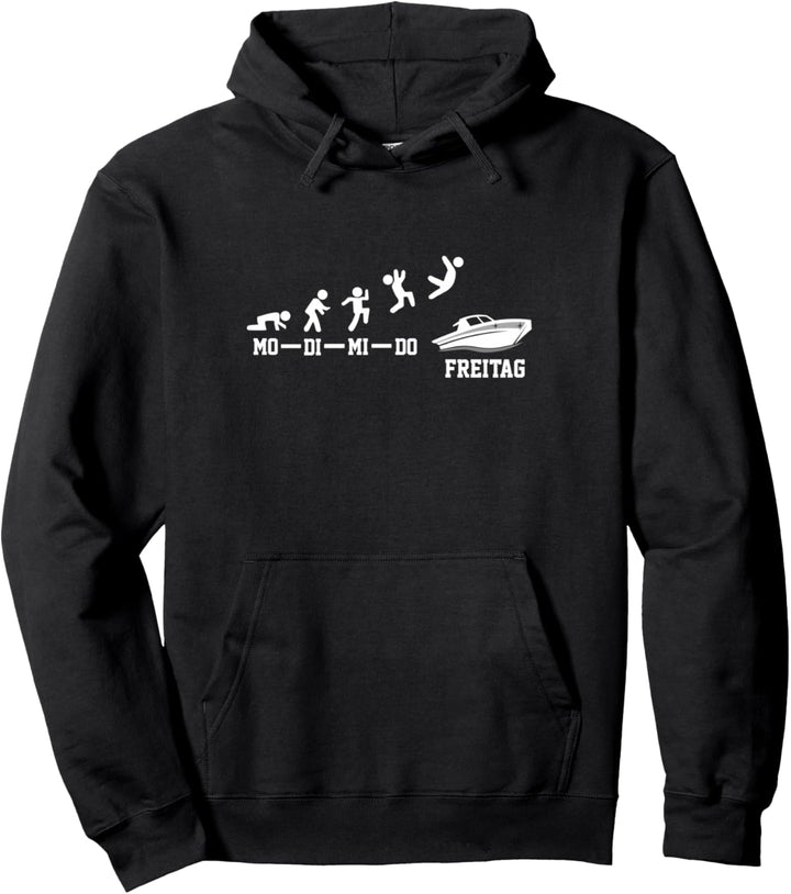 Endlich Freitag Boot fahren Motorboot Bootsfahrer Pullover Hoodie