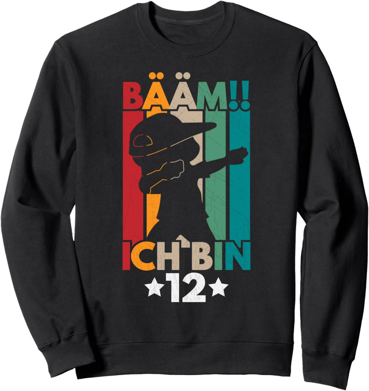 12 Geburtstag Junge Mädchen,Dabbing Motiv, Lustiges Kinder Sweatshirt