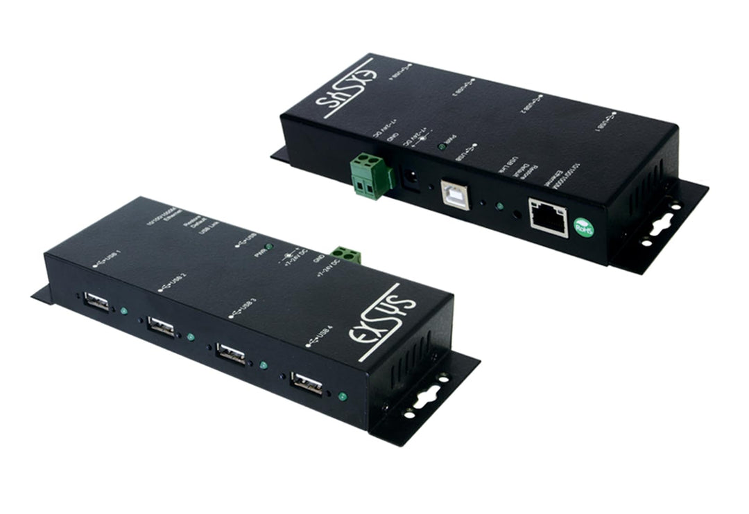 Exsys EX-6002 Multifunktions USB 2.0 Printserver, 4 x USB-A Kupplung
