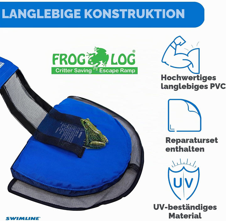 Swimline FrogLog Rettungsrampe für Pool, blau, Einheitsgrösse Froglog