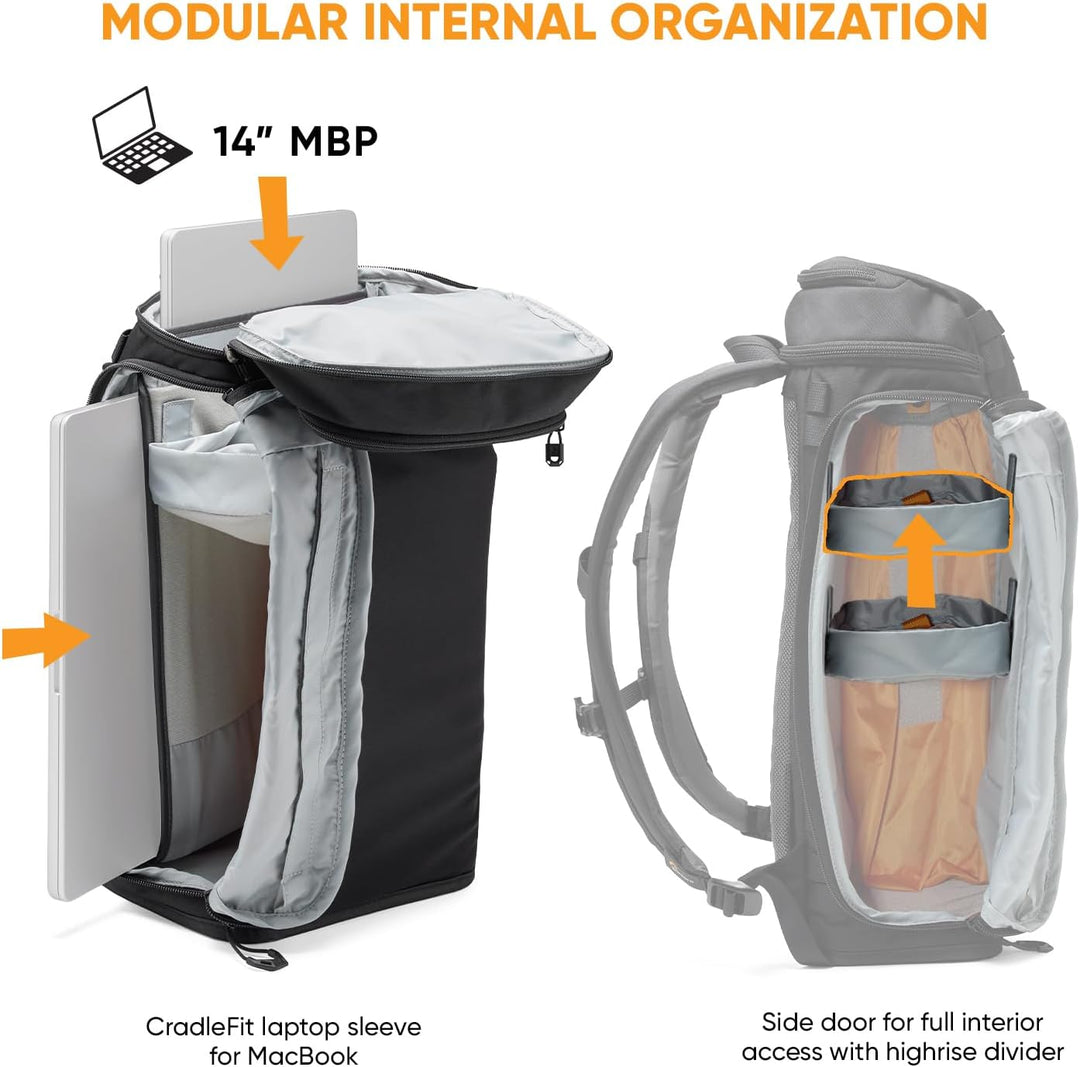 Lowepro ProTactic Lite BP 150 AW III Laptop-Rucksack, Zugriff oben u. seitlich, Profi-Kameratasche,