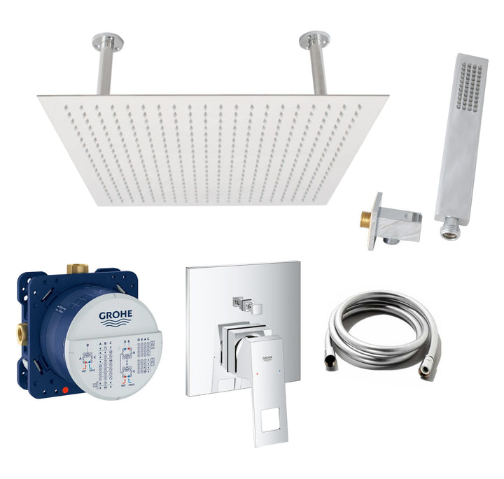 vanvilla Duschsystem mit Unterputz Duscharmatur von Grohe Eurocube Einhandmischer und vanvilla Regen
