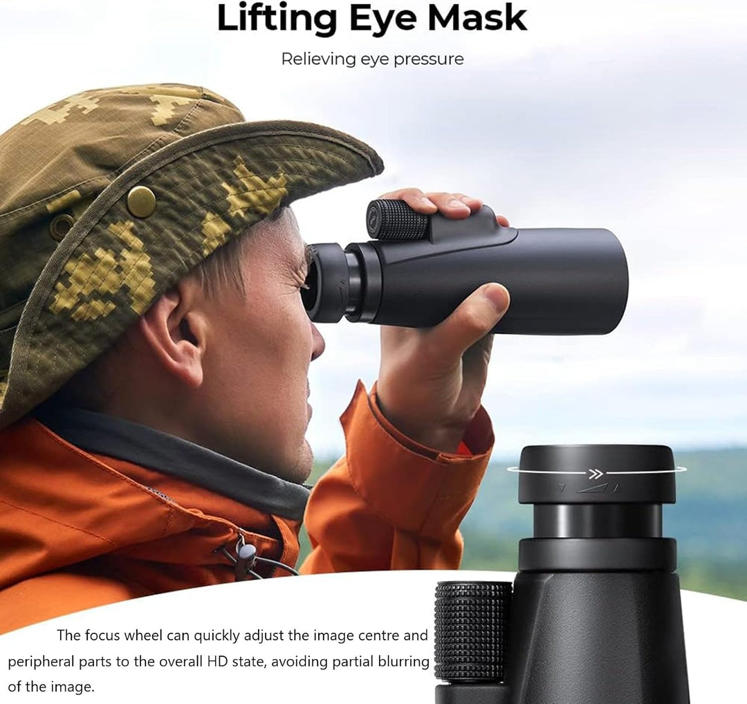 Monokular Teleskop, 12x50 Monoculars,mit BAK4-Prisma und FMC-objektiv, mit Smartphone Halterung stat