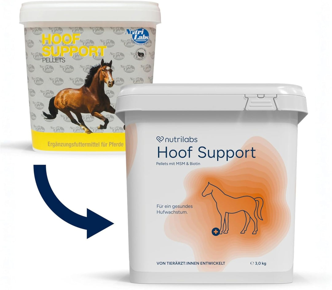 NutriLabs Hoof Support Pellets Premiumprodukt zur Unterstützung gesunder Hufe von Pferden, mit Bioti