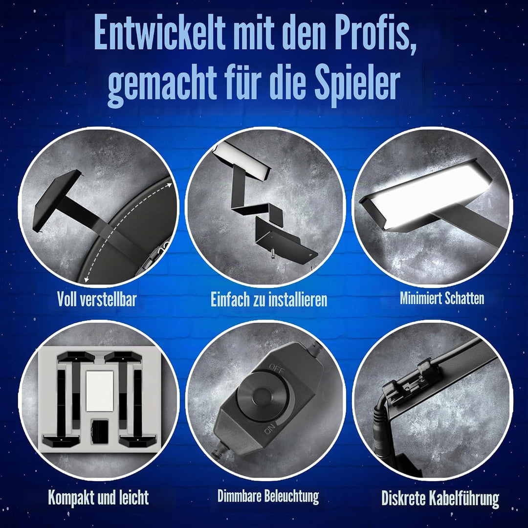Shot! Darts Stadion Dartscheibe Beleuchtung System