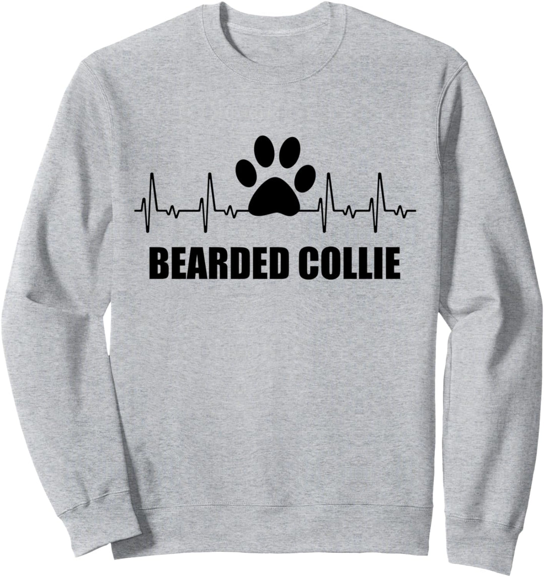 Hundefreunder, Herzschlag - Bearded Collie Sweatshirt