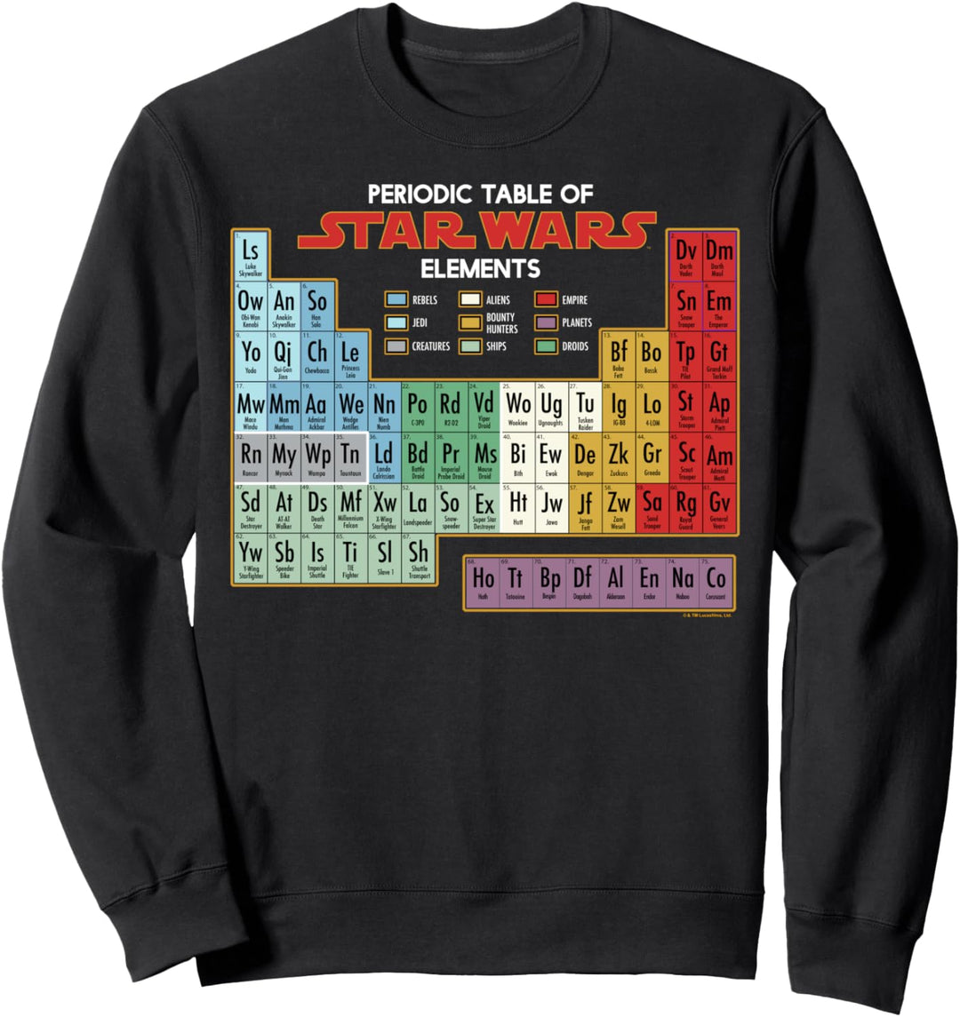 Star Wars Periodic Table Poster Sweatshirt