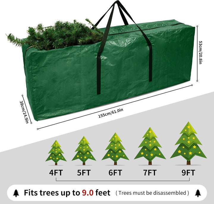 Weihnachtsbaum Aufbewahrungstasche - Rot Weihnachtsbaum Tasche Urlaub extra gross für bis zu 9Ft Bau