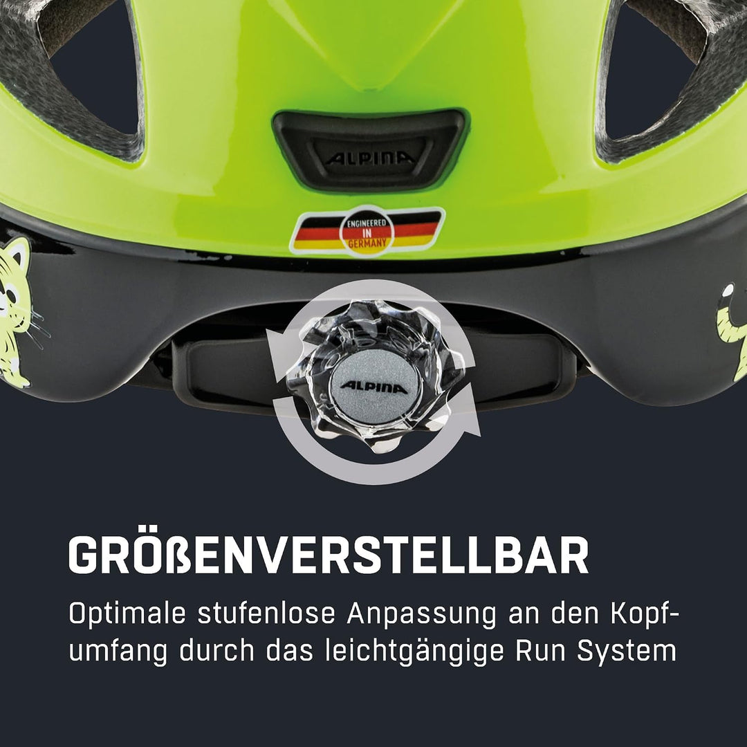 ALPINA XIMO Flash - Beleuchteter, Reflektierender, Leichter &amp; Anpassbarer LED Fahrradhelm Für Kinder