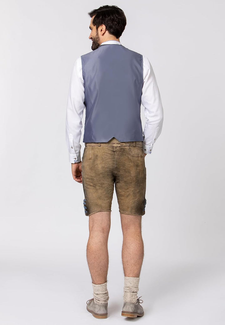 Stockerpoint Herren Trachtenweste, blau grau